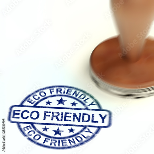 Eco-friendly concept icon means environmentally natural - 3d illustration photo