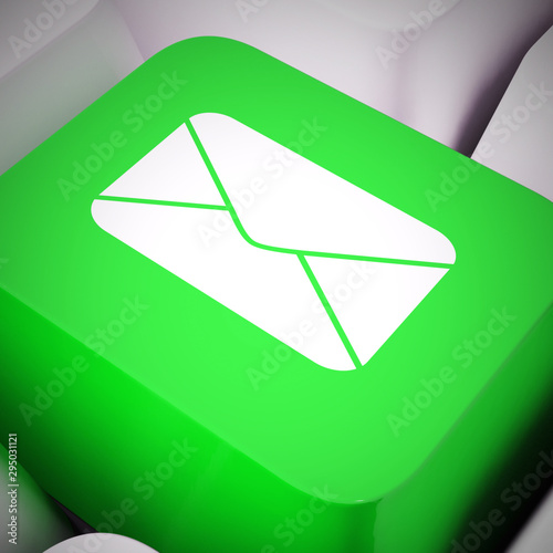 Email concept icons means electronic mail correspondence using internet - 3d illustration