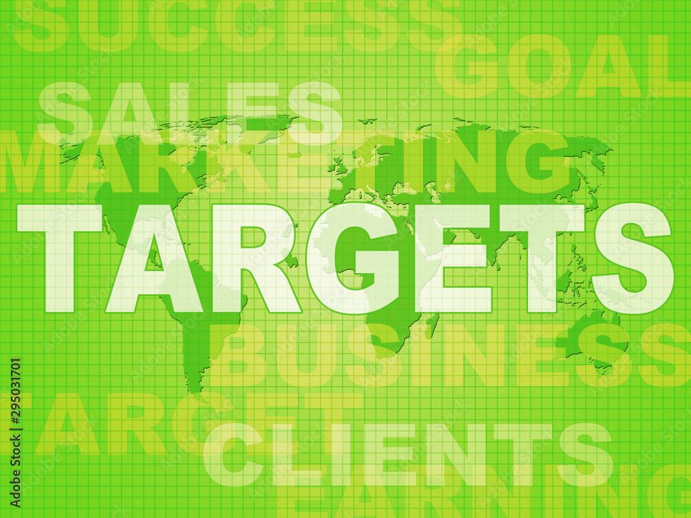 Fototapeta premium Business targets concept icon means focus on achievement and Vision - 3d illustration