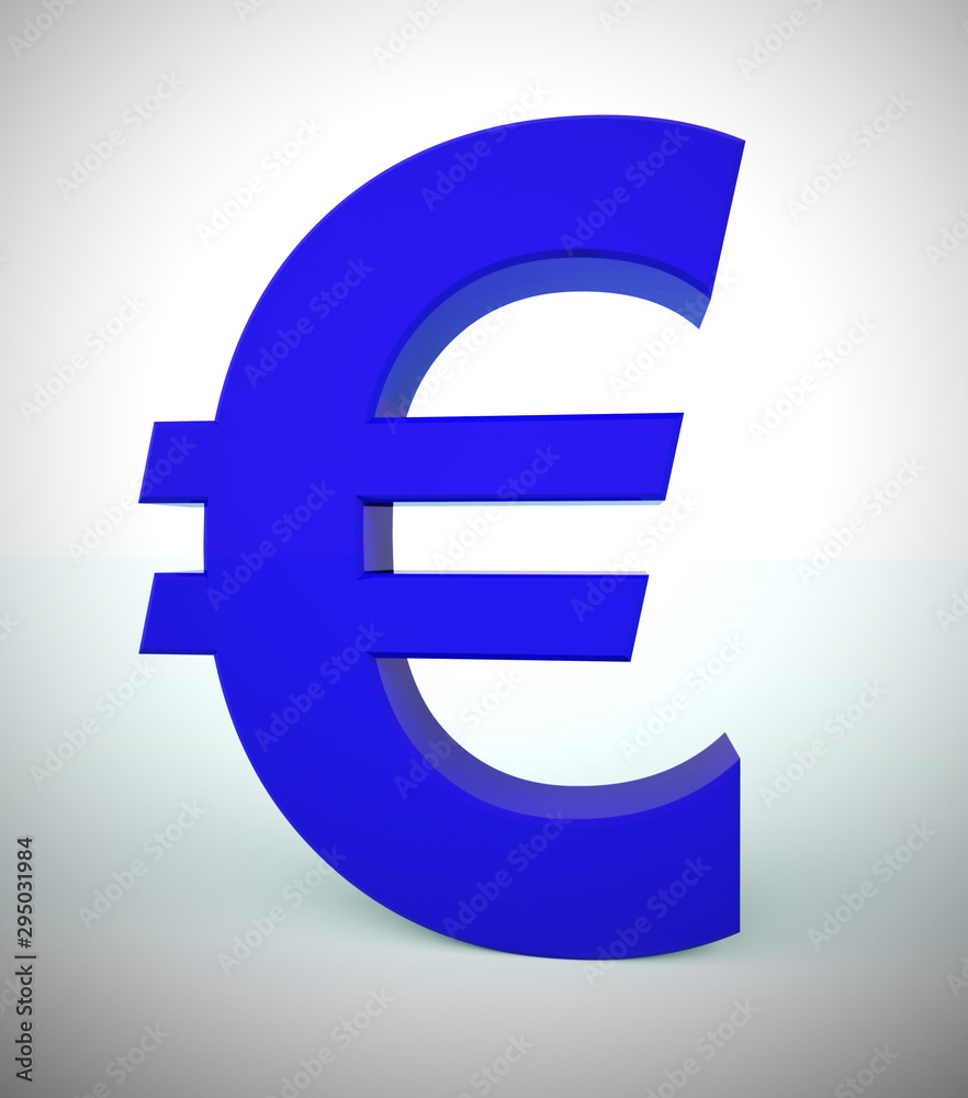 Euro sign concept icon means lots of funds or savings - 3d illustration Euro sign concept icon means lots of funds or savings - 3d illustration