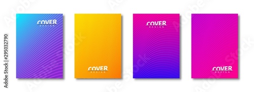 Modern set of abstract covers design. Vector bright template covers. Template ready for use in web or print design.
