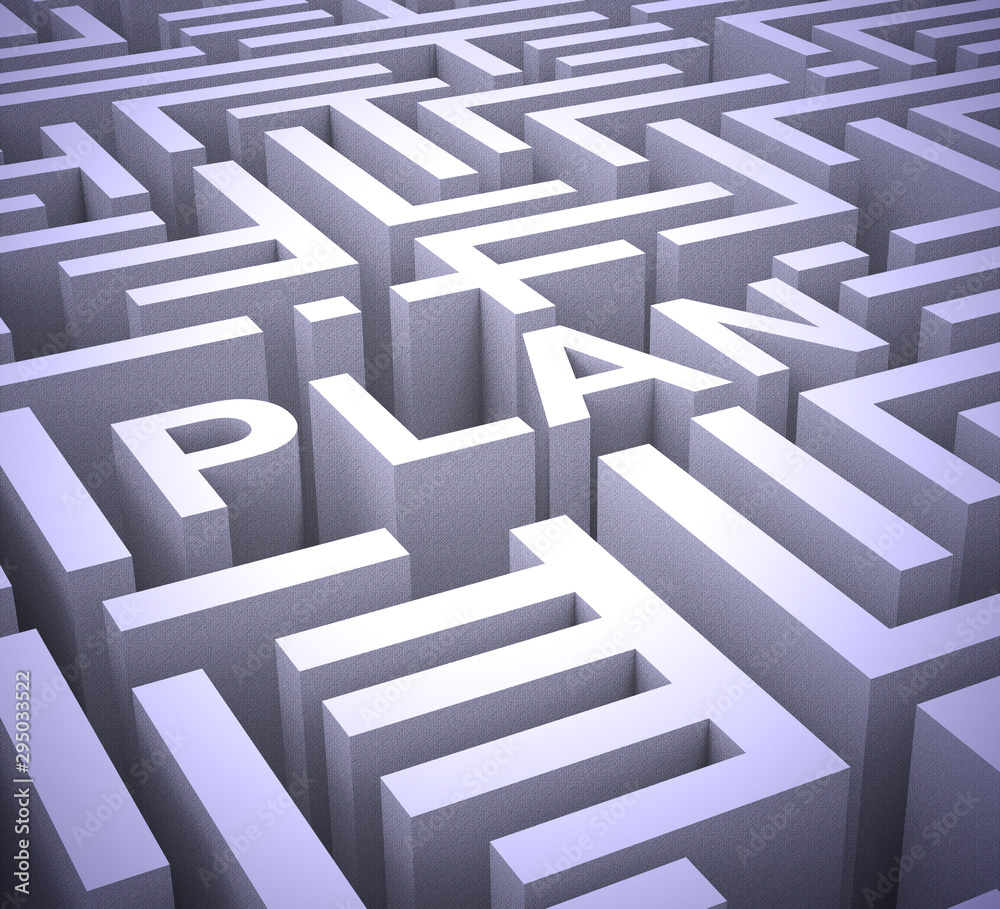 Plan concept icon means preparation and organisation of a project - 3d illustration Plan concept icon means preparation and organisation of a project - 3d illustration