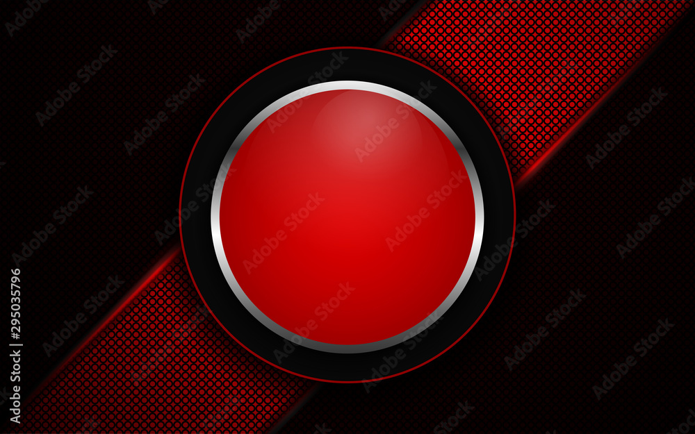 Anklage Incubus laver mad Abstract red circle glossy light metal shapes on dark background texture.  Technology vector style design for use modern cover, banner, card,  brochure, advertising, corporate, frame, presentation Stock Vector | Adobe  Stock