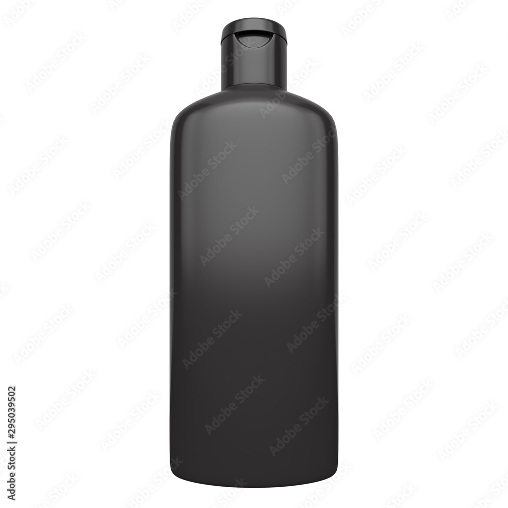 Template Shampoo black Bottle. 3d rendering Template Shampoo black Bottle. 3d rendering
