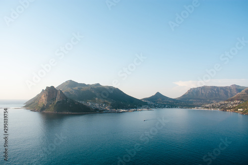 The view of Hout Bay from Chapmans Peak drive. Cape Town, South Africa