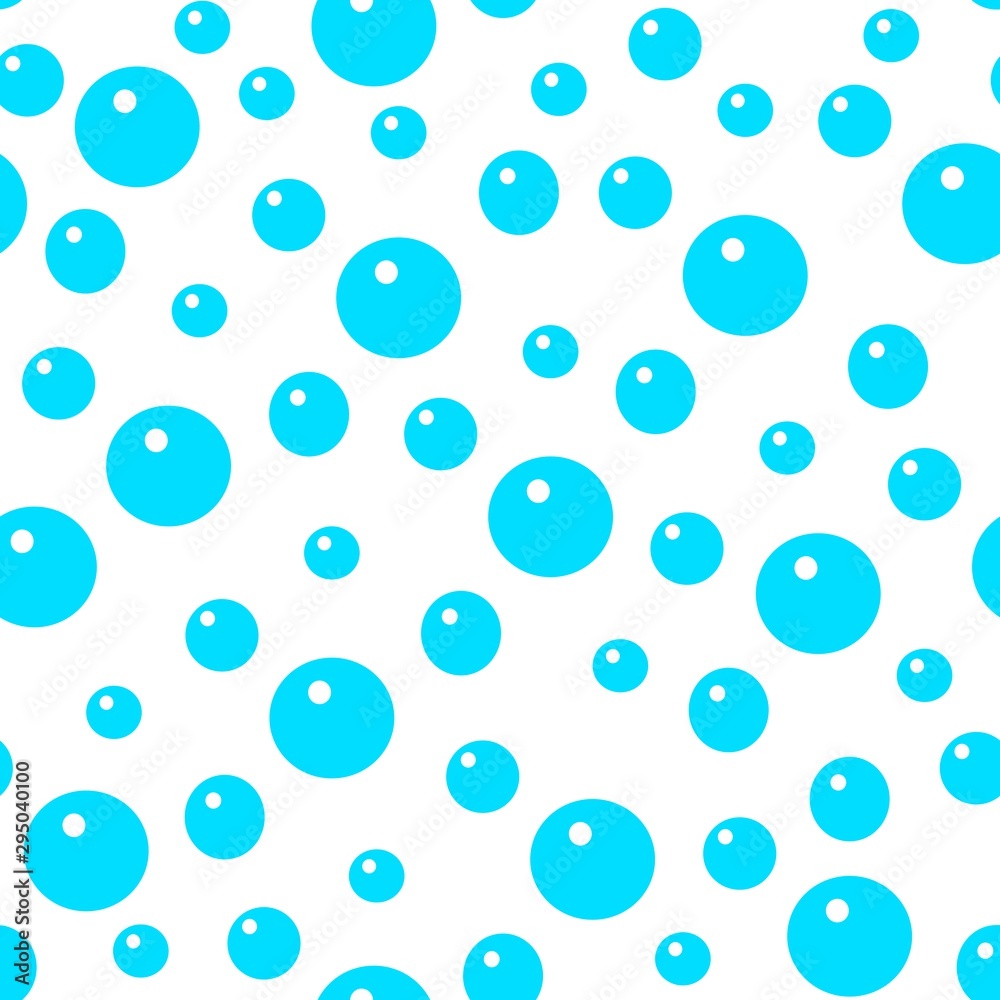 Seamless pattern with simple water bubbles