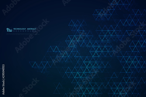 Abstract blue triangle pattern of 5G futuristic modern design background. illustration vector eps10
