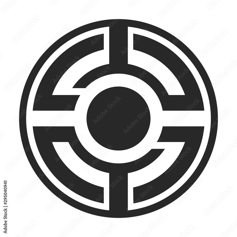 Abstract decorative round element. Circle geometrical ornament. Abstract decorative round element. Circle geometrical ornament.