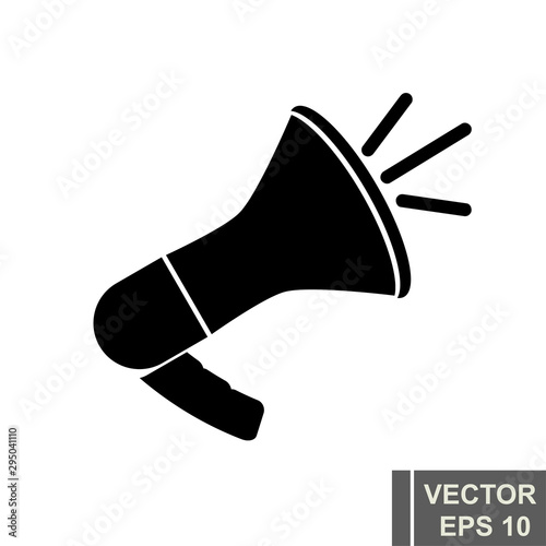 Megaphone. Vector design. Loud, increased sound. Scream. For your design.