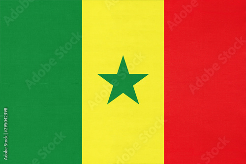 фотографія Senegal national fabric flag, textile background