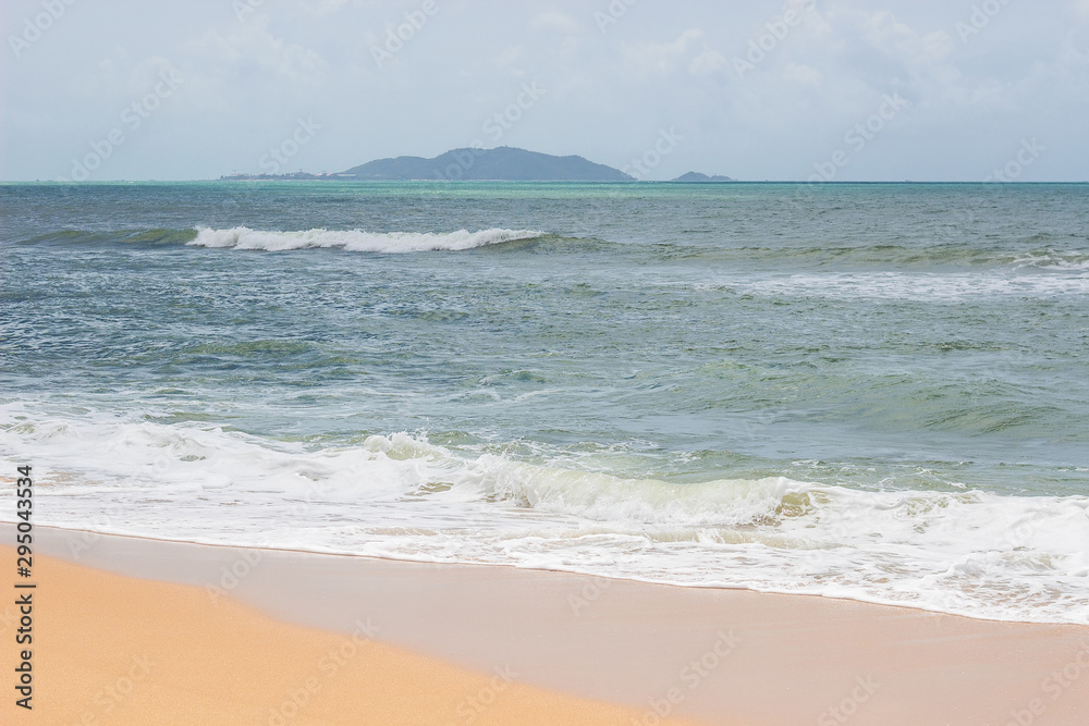 Beautiful tropical Beach near Sanya, Chinese island of Hainan, South China Sea Beautiful tropical Beach near Sanya, Chinese island of Hainan, South China Sea