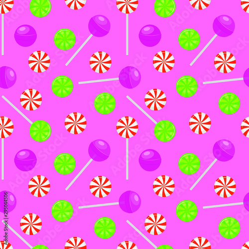 Candy seamless vector pattern . Candy on white background vector seamless pattern