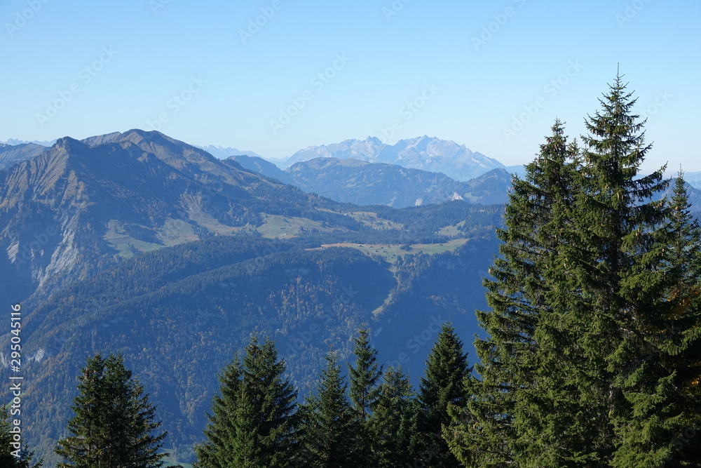 Blick vom Bregenzerwald zum Säntis