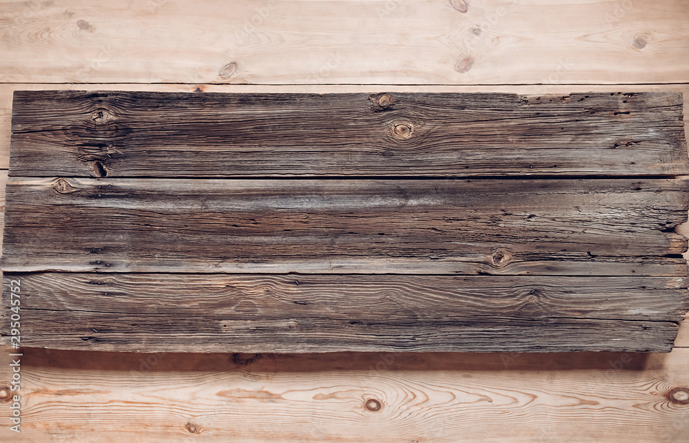 Very old wood planks texture with rusty nails - obrazy, fototapety, plakaty 