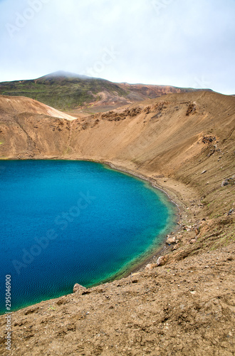 Krafla crater and lake in Nothern Iceland © jovannig
