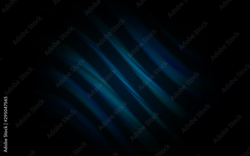 Fototapeta premium Dark BLUE vector layout with cosmic stars. Blurred decorative design in simple style with galaxy stars. Pattern for futuristic ad, booklets.