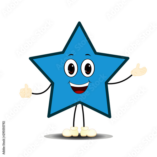 Star with Expression - Cartoon Vector Image