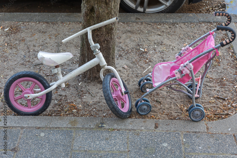 Bicycle and Stroller