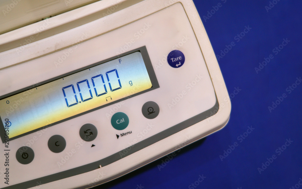 Digital display of a Industrial weighing or balance equipment or instrument Digital display of a Industrial weighing or balance equipment or instrument