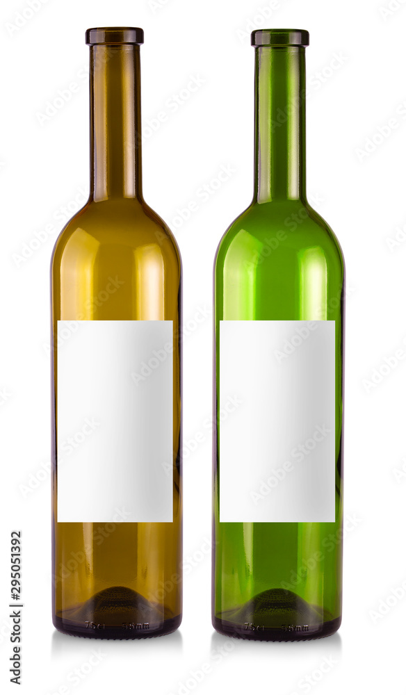 The empty bottle of wine isolated on a white background The empty bottle of wine isolated on a white background