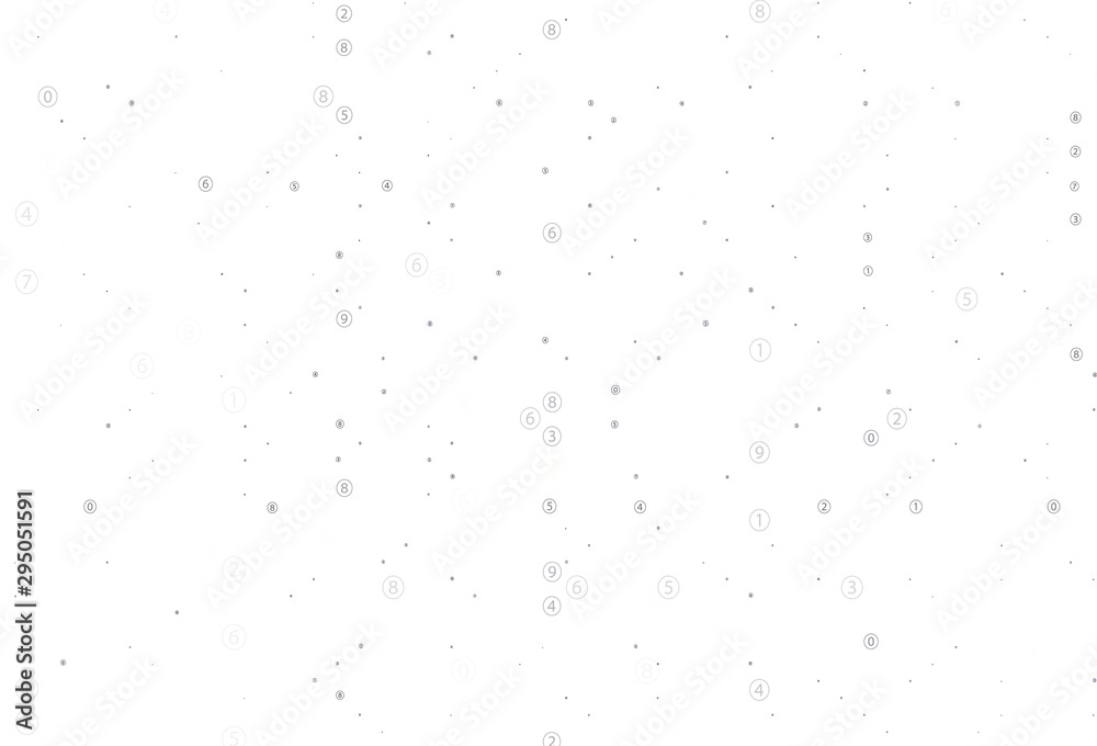 Light Gray vector template with isolated numerals. Light Gray vector template with isolated numerals.
