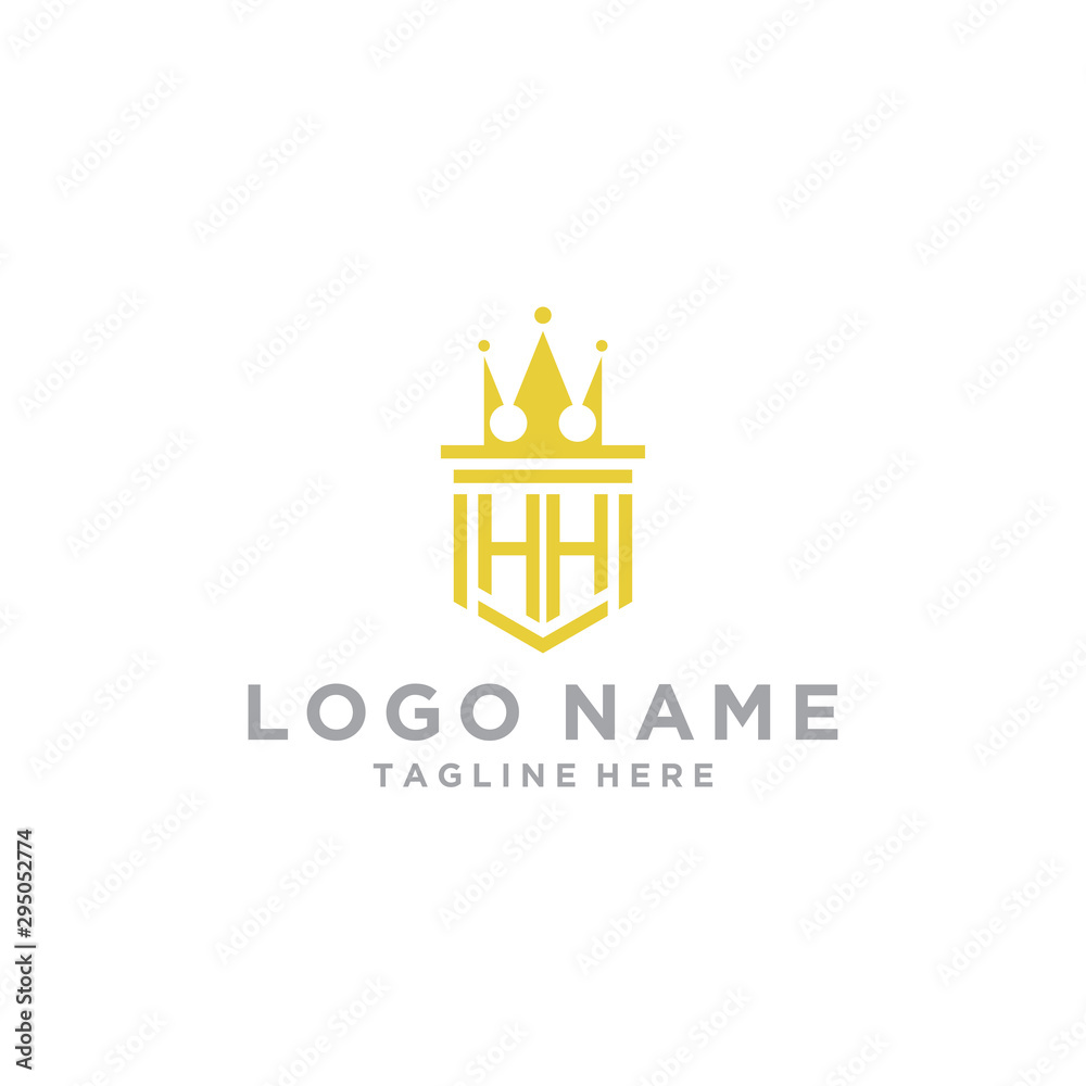 logo design inspiration for companies from the initial letters of the HH logo icon. -Vector