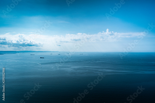 Beautiful view of the blue Adriatic sea in Trieste Italy © Tommaso Lizzul