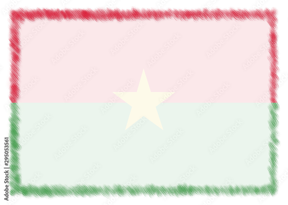 Fototapeta premium Border made with Burkina Faso national flag.