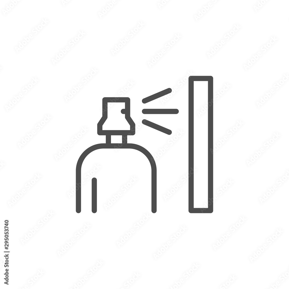 Spray can and gas bottle line outline icon Spray can and gas bottle line outline icon