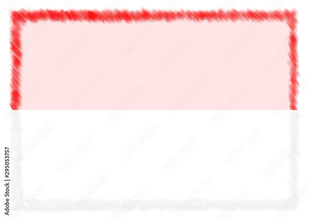 Fototapeta premium Border made with Indonesia national flag.