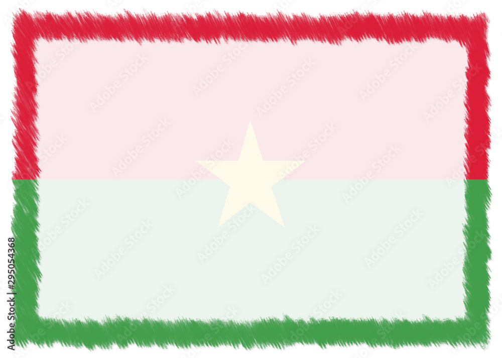 Fototapeta premium Border made with Burkina Faso national flag.