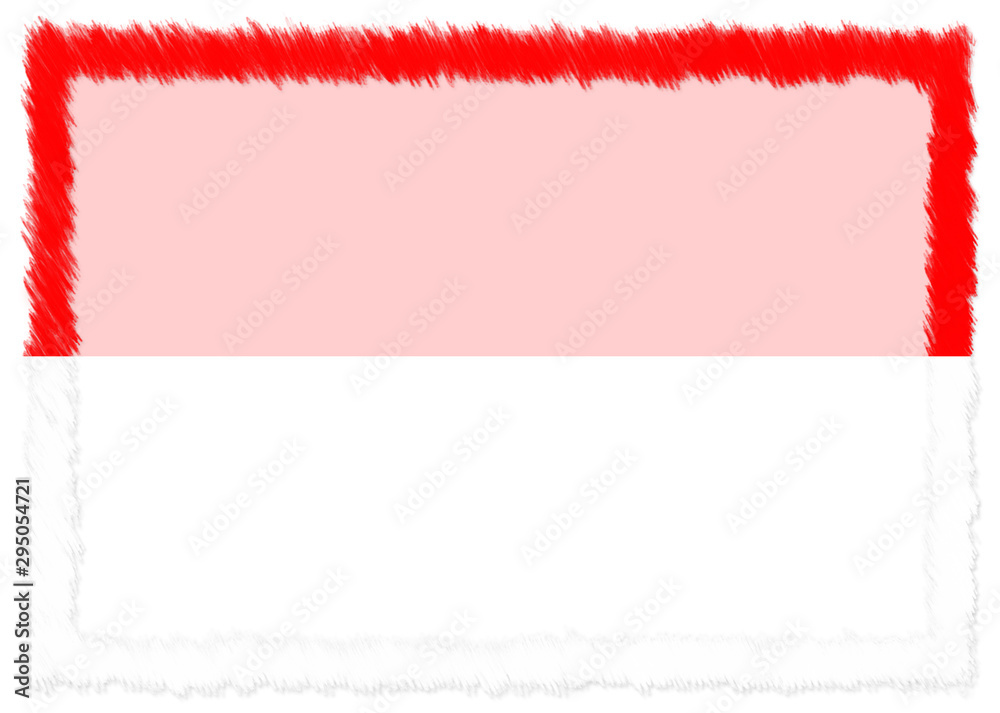 Fototapeta premium Border made with Indonesia national flag.