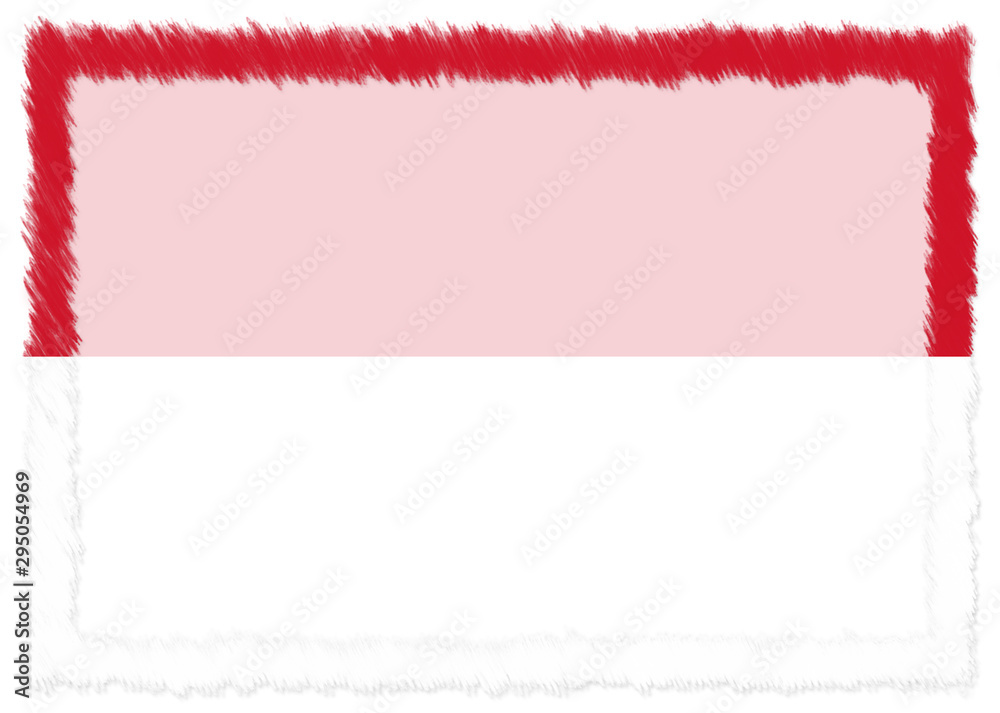 Fototapeta premium Border made with Monaco national flag.