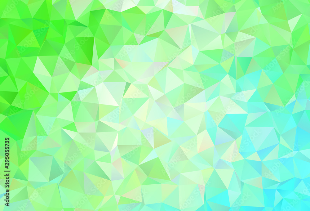 Light Green vector gradient triangles pattern. Light Green vector gradient triangles pattern.