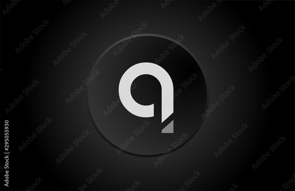 black and white alphabet letter q circle logo icon design black and white alphabet letter q circle logo icon design