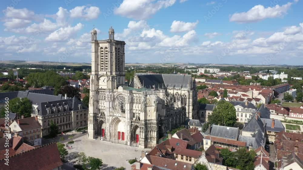 Troyes, Aerial view of Saint-Pierre-et-Saint-Paul Cathedral Troyes, Aerial view of Saint-Pierre-et-Saint-Paul Cathedral