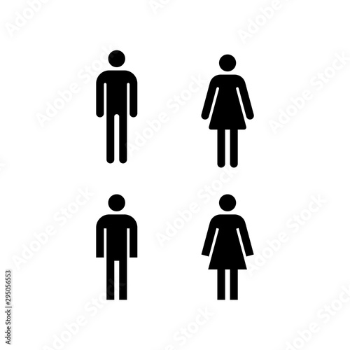Male and Female Icons Gender Symbols Vector Illustration