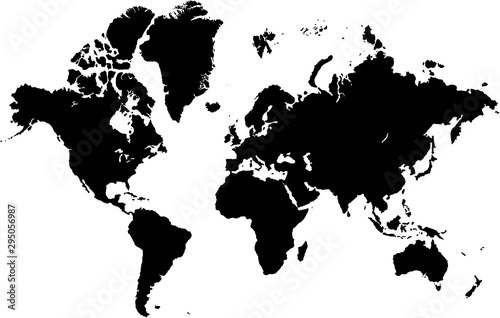 Full precise vector world map