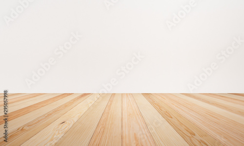 Empty top wooden table and cement wall background. Empty ready for your product display or montage. illustration 3D rendering