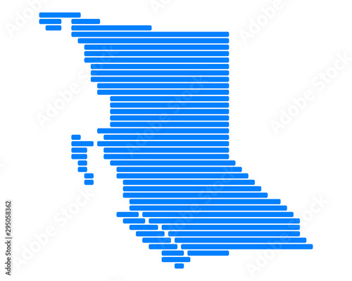 Karte von British Columbia
