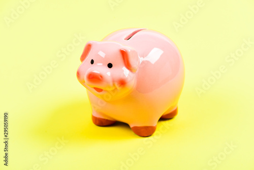 Finances and investments bank. Bank deposit. Financial education. Piggy bank adorable pink pig close up. Accounting and family budget. Piggy bank symbol of money savings. More ideas for your money