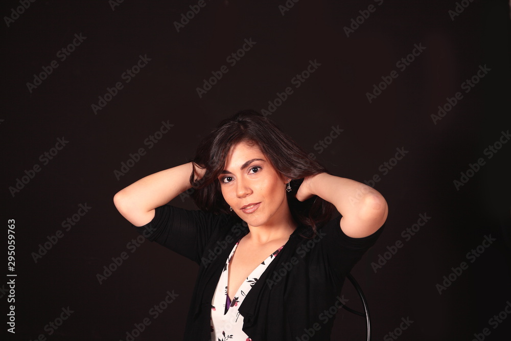 Portrait of a beautiful lady posing for the camera on isolated background Portrait of a beautiful lady posing for the camera on isolated background