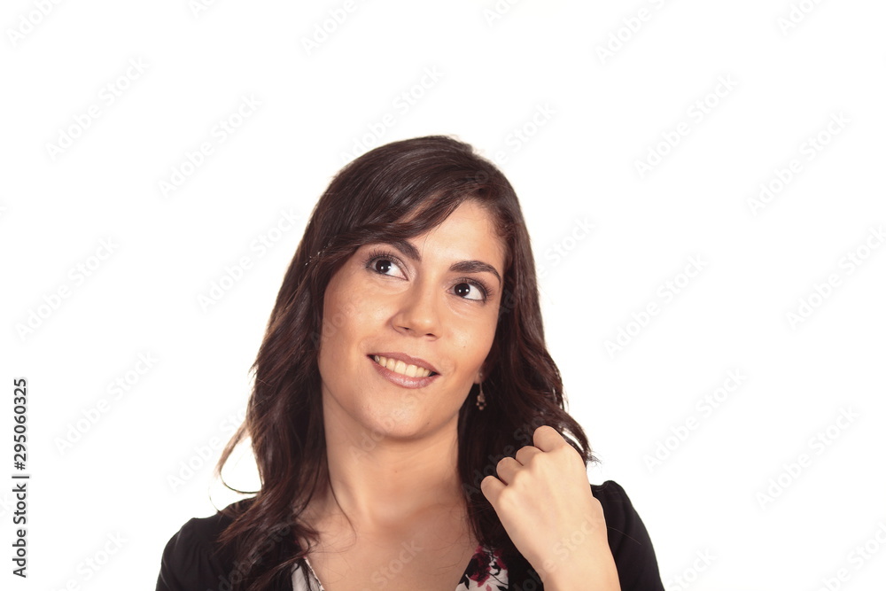 Portrait of a beautiful lady posing for the camera on isolated background Portrait of a beautiful lady posing for the camera on isolated background