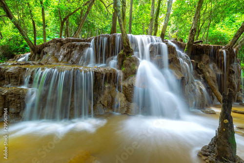 Pa Wai Waterfall Beautiful waterfall in Tropical Rain forest Tak Province  Thailand