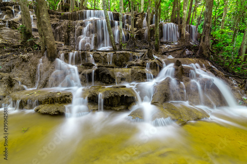 Pa Wai Waterfall Beautiful waterfall in Tropical Rain forest Tak Province  Thailand