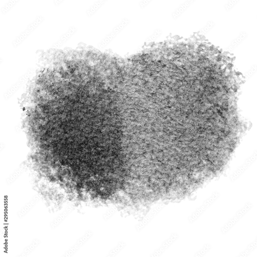 Black grunge watercolor stain hand-drawn isolated on a white background Black grunge watercolor stain hand-drawn isolated on a white background
