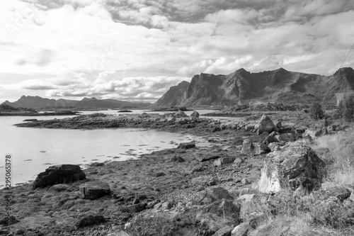 Landscape near Nedredal, Vestvagoy, Lofoten Islands, Norway