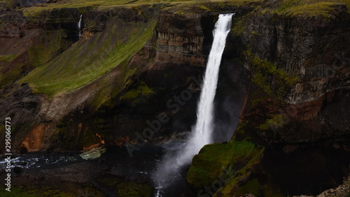 Haifoss waterfall, Iceland - one of the tallest and most magnificent waterfalls located in the south of Iceland