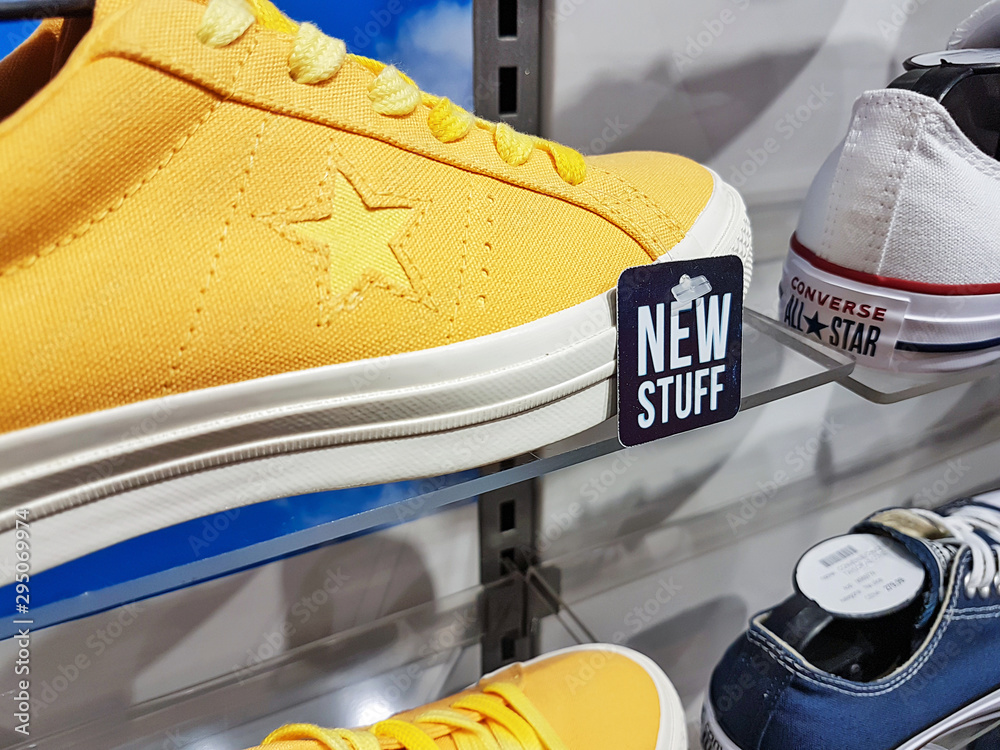 Nowy Sacz, Poland - June 01, 2019: Converse All Star shoes for sale in the  mall. Converse