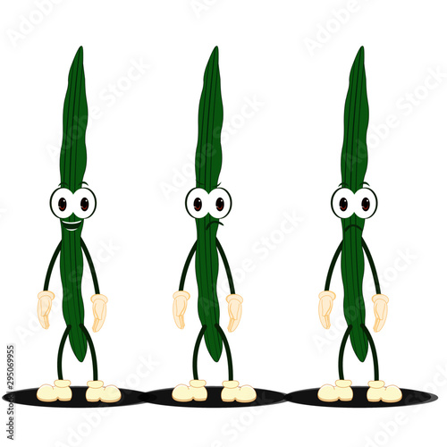 Drumstick Vegetables - Cartoon Vector Image